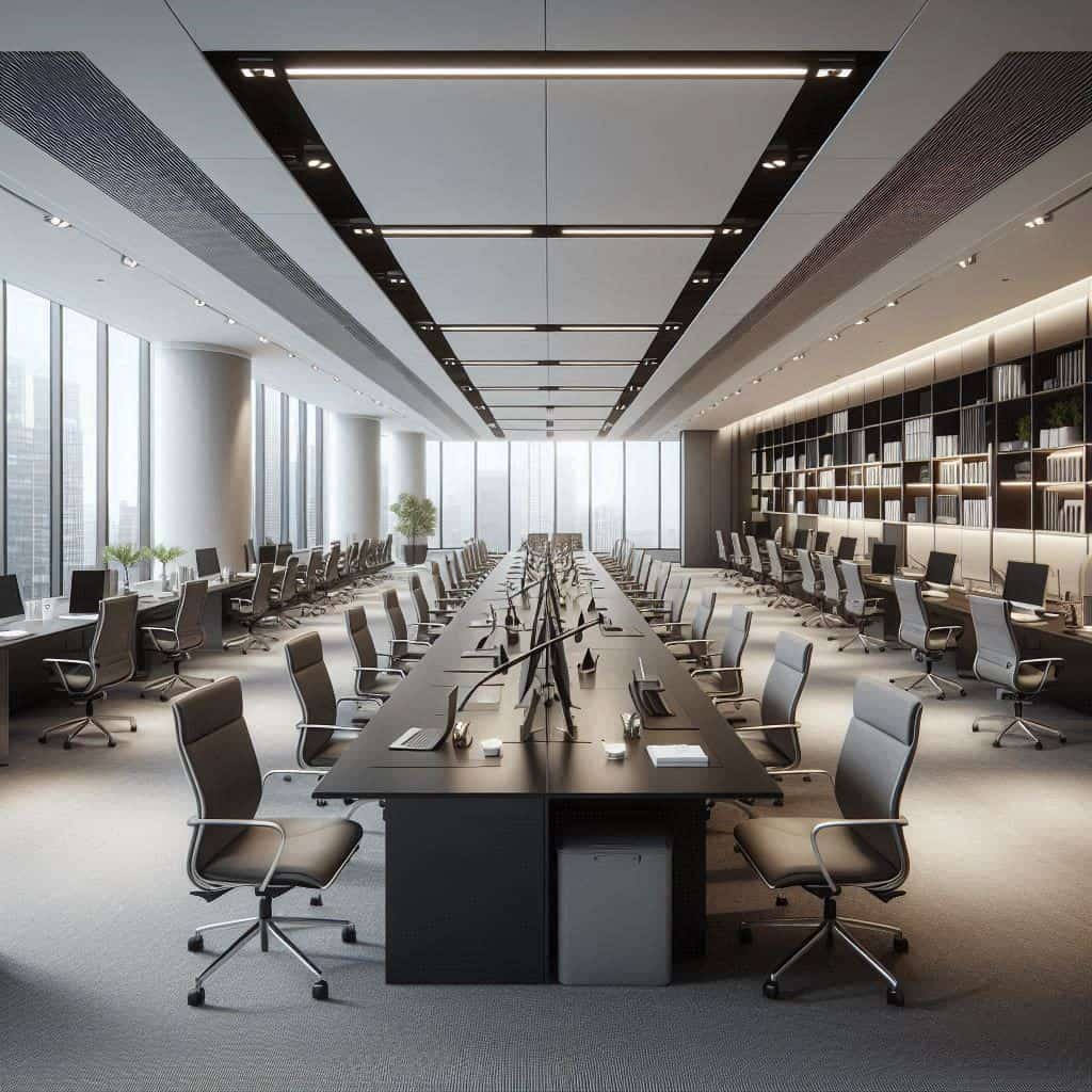 金融服务公司在写字楼办公推进办公家具布局时遇到客户洽谈超时该怎么协调